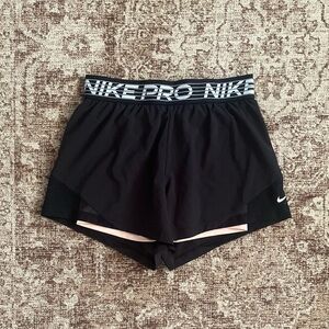 Nike Pro Dri-fit Liner Mesh Sides Black Athletic Shorts Size Small